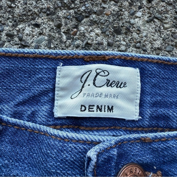 J. Crew Frayed Hem Denim Jean Mini Skirt 28 - Picture 2 of 6